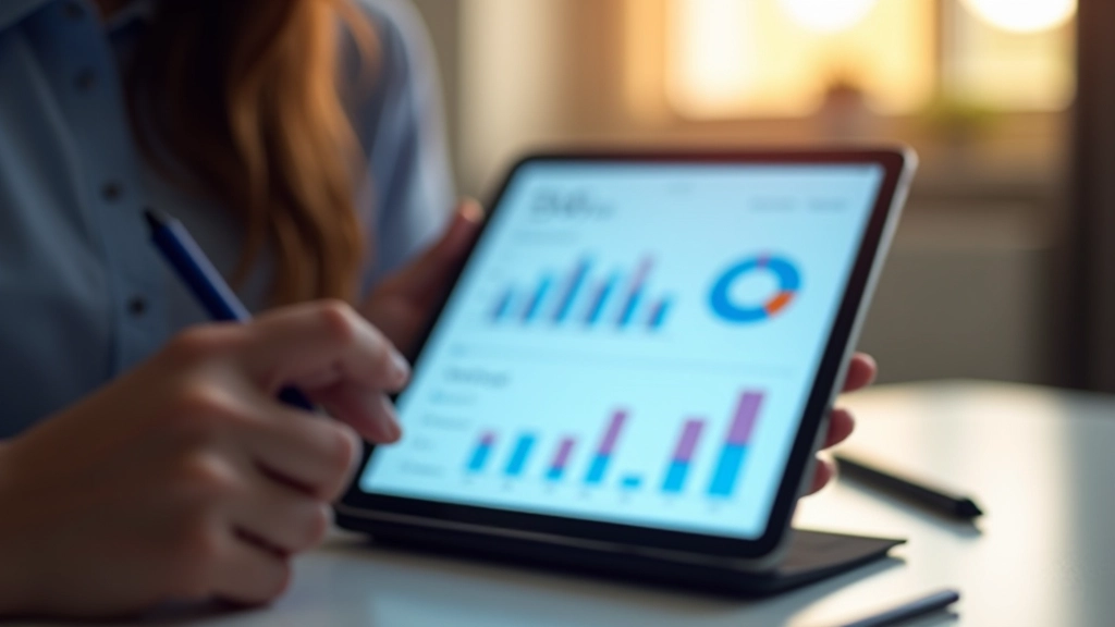 Analītikas panelis datorā, rādot dažādas produktivitātes metriku diagrammas un skaitļus